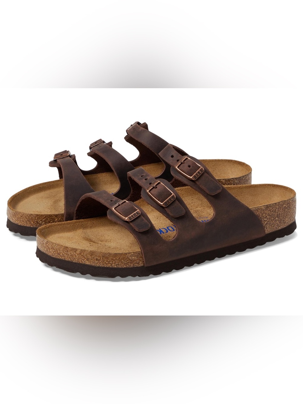 Birkenstock Florida Soft Footbed Sandals Habana Oiled Leather 38 - Picture 1 of 13